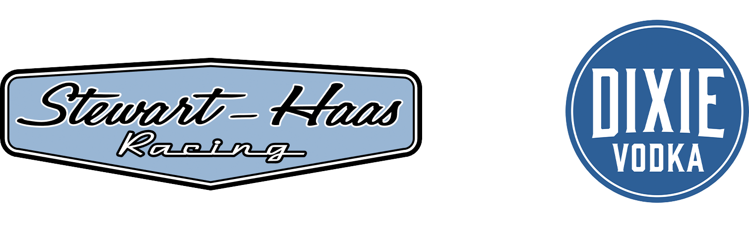 Stewart-Hass Racing and Dixie Vodka logos